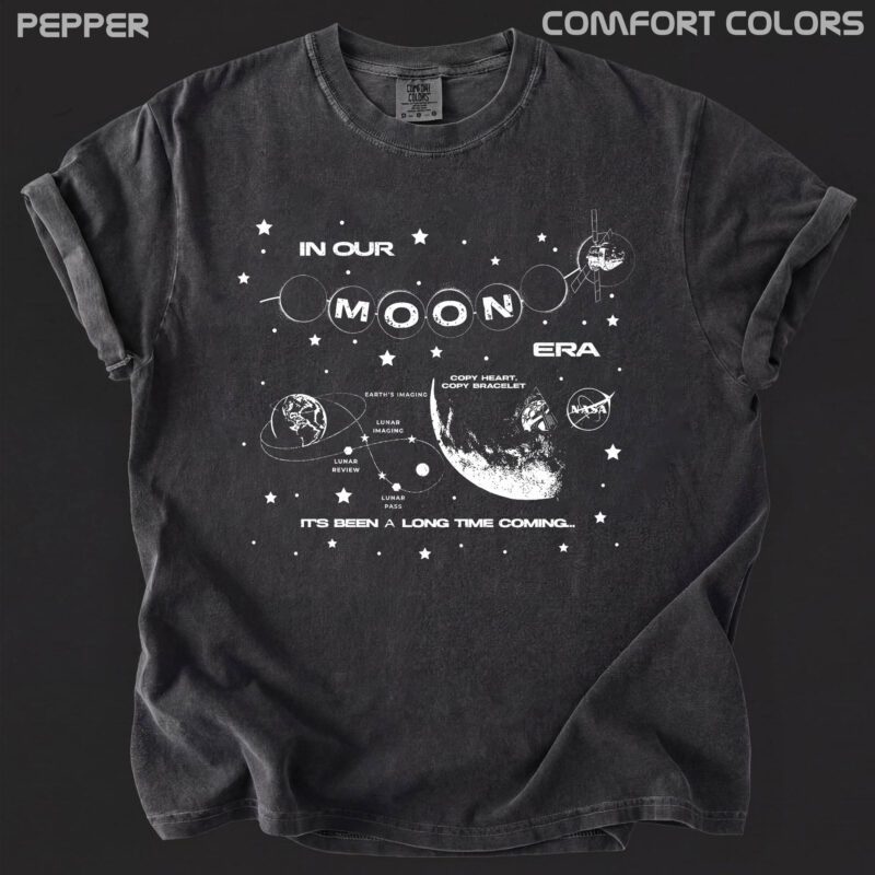 in Our Moon, Artemis II NASA Mission T-Shirt: Vintage Feel, DTG Print, Space Exploration Apparel