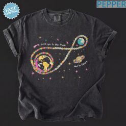 Copy Heart, Copy Bracelet - Love you to the Mooon and to Saturn, Artemis II NASA Mission T-Shirt: Vintage Feel, DTG Print, Space Exploration Apparel